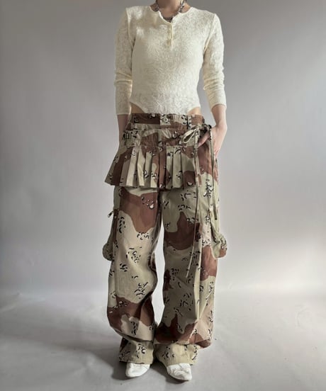 【3月中旬頃発送 / RE;CIRCLE】 RE  Military Camouflage Wrap Skirt / 260226-015