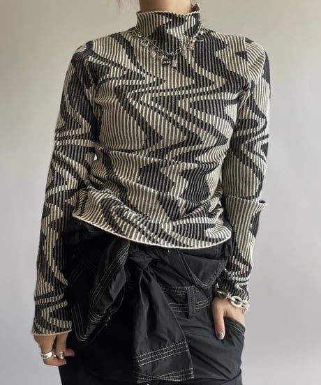 【USED】 Dead Stock The Korner Patterned Knit Top /241006-003