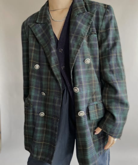 【USED】  Checked Blazer / 221119-006