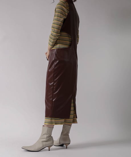 【USED】L/S Rib Knit Dress/ 220324-006