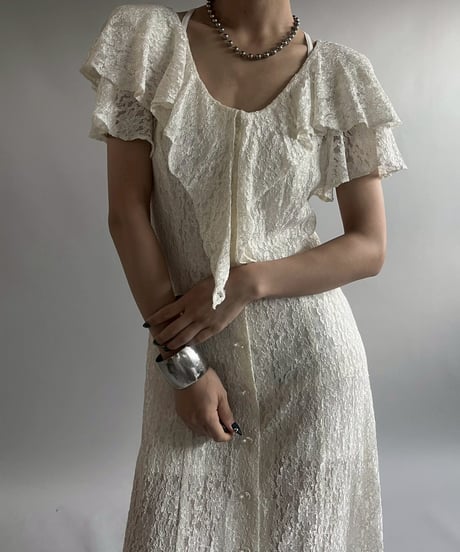【USED】 Lace Pattern S/S One-Piece  /251012-012