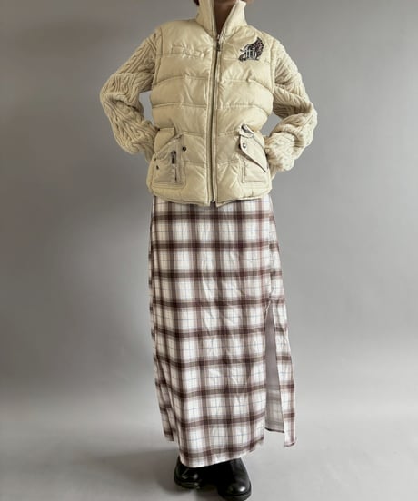 【USED】 Checked Long Camisole One-Piece  /251115-011
