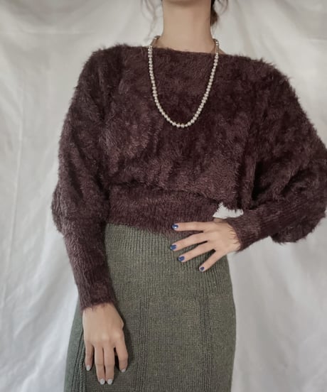 【USED】    Shaggy Knit Top/211216-022