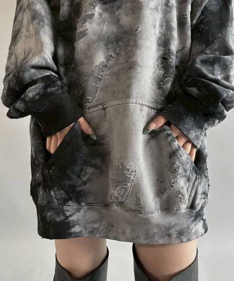 【USED】 Damage Hoodie /251101-004