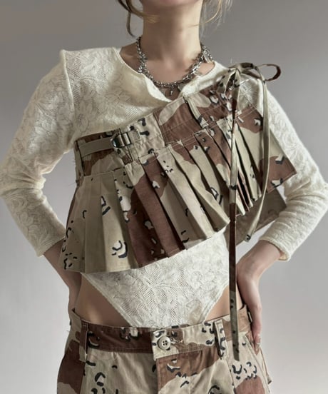 【3月中旬頃発送 / RE;CIRCLE】 RE  Military Camouflage Wrap Skirt / 260226-015