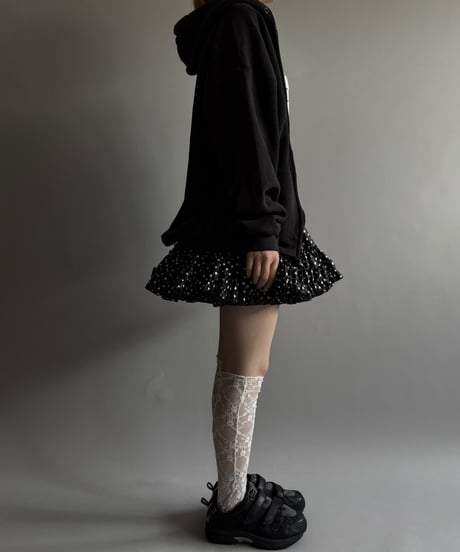 【USED】 Pplkadot volume frill tiered mini skirt / 250913-006