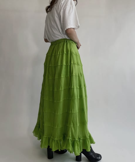 【USED】 Tiered Long Skirt / 220813-027