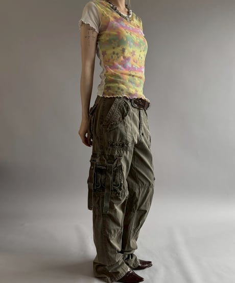 【USED】 Flower Print Sheer Top / 260704-015