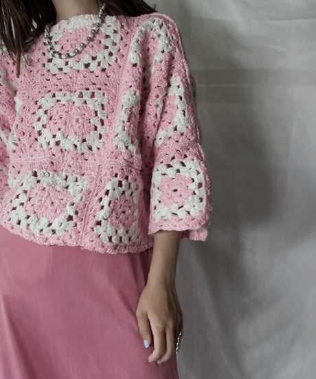 【RE;CIRCLE】 RE Granny Knit Top①/211014-001