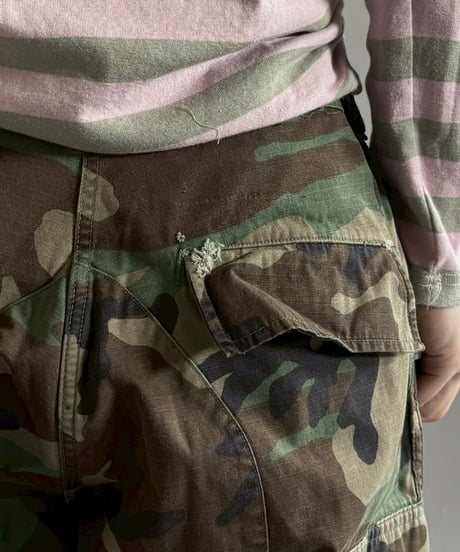 【USED】 Military Camouflage Cut Off Paint Pants /260226-007