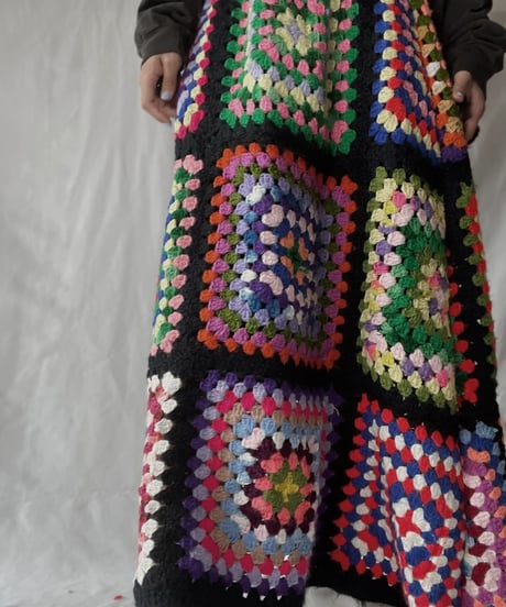 【RE;CIRCLE】 RE Granny Knit Long Skirt①/211014-012