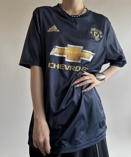 【USED】 18~19's adidas Manchester United Soccer Shirt / 250717-015