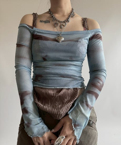 【USED】 Design Sheer Top / 250705-025