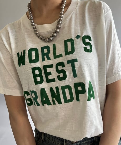 【USED】70~80's WORLD7S BEST GRANDPA T-Shirt /240824-040