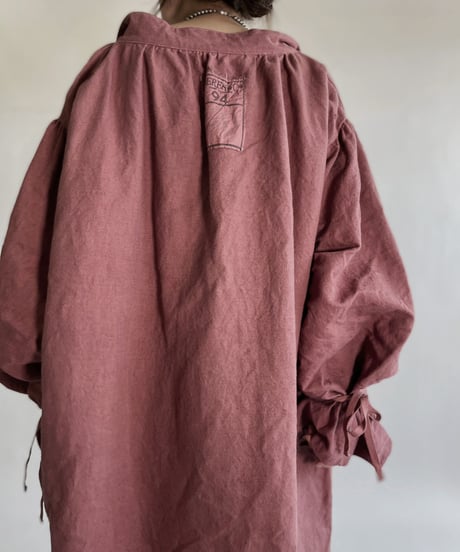 【RE;CIRCLE】RE Dyed French Mattress Cover One-piece -Santa Fe Pink- / 220512-013
