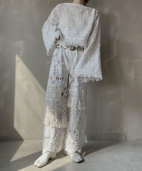 【RE;CIRCLE】 RE Crochet L/S Top①/20220317-001
