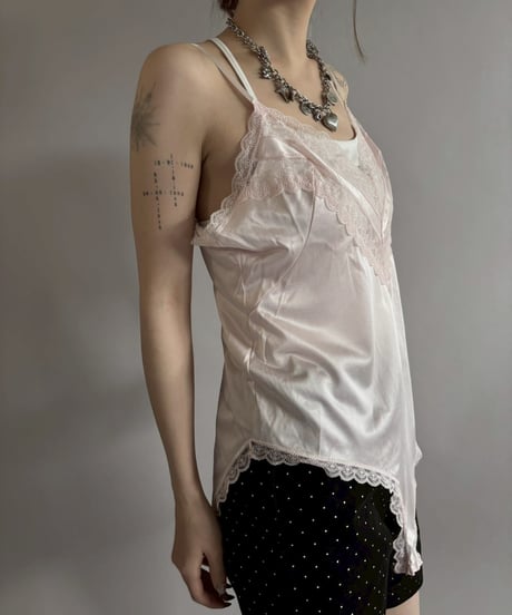 【USED】 Lace Design Camisole Leotard Top / 260328-009