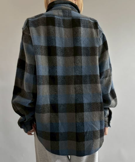 【USED】 MELTON Flannel Shirt Jacket /251025-016