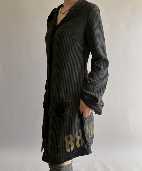 【USED】 Cop.Copine Stripe Pattern Hooded Jacket  /251014-008