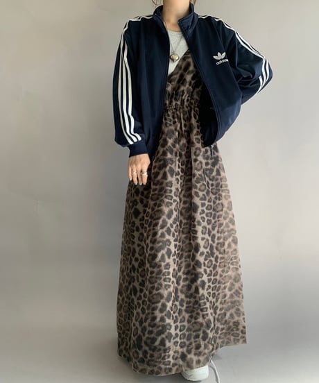 【USED】  Leopard Patterned Camisole Long One-Piece /241116-007