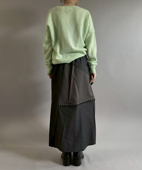 【RE;CIRCLE】 RE Suit Asymmetry Long Skirt / 260129-002