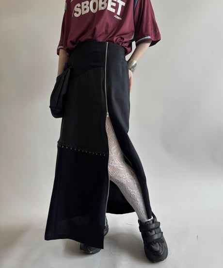 【RE;CIRCLE】 RE Suit Asymmetry Long Skirt/ 250717-019