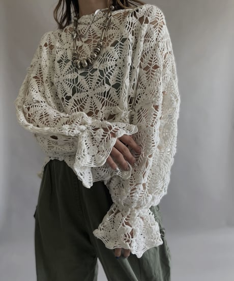 【RE;CIRCLE】 RE Crochet Kirikae Top / 230330-015