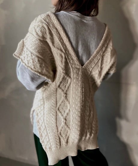 【RE;CIRCLE】Cable Knit Vest ③ / 201112-027