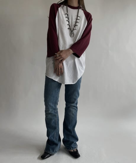 【USED】  Soffe Shirts Raglan T-shirt Wine Red / 220618-006