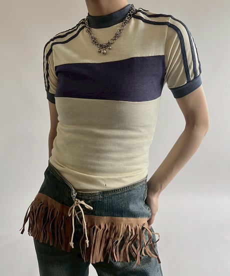 【USED】  70~80's Border Ringer T-Shirt/250510-021