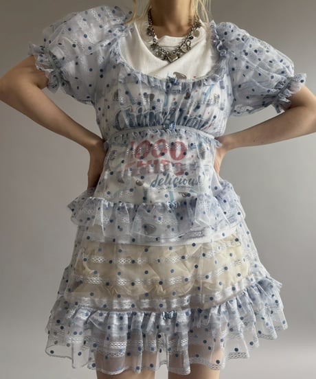 【USED】 Dot Pattern Lace One-Piece / 260613-012