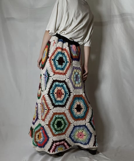 【RE;CIRCLE】 RE Granny Knit Long Skirt③/210917-006