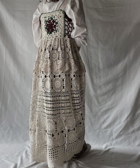 【RE;CIRCLE】 RE Granny × Crochet N/S One-piece②/211014-018