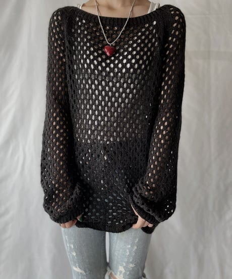 【USED】  Crochet L/S Top/210825-040