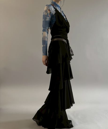 【USED】 Angel Pattern Sheer Top / 260307-023
