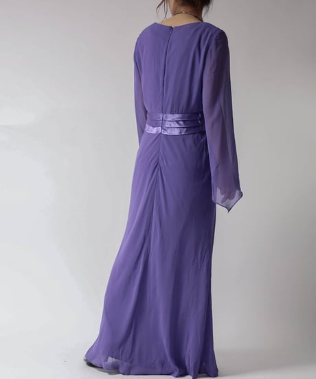 【USED】L/S Poly Dress ③ / 220324-022