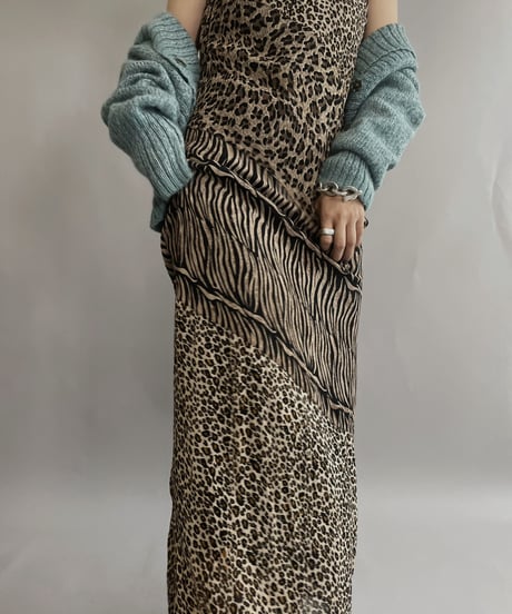 【USED】  Bila Animal Print Rayon Camisole One-piece / 221015-026