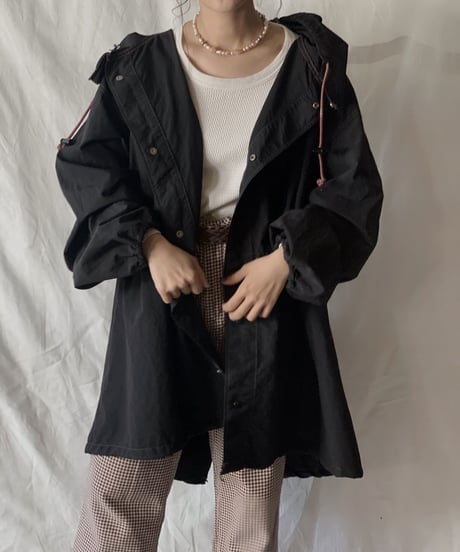 【USED】 Dyed Black US Snow Hoodie  /201020-019