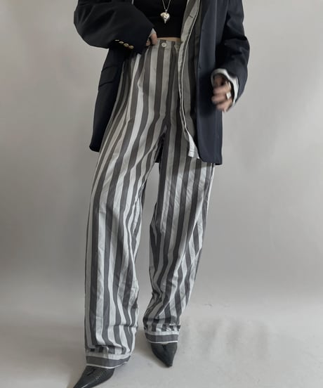 【USED】 Stripe Patterned Pajama Set Up  / 231021-027