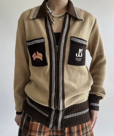 【USED】 Zip Up Knit Jacket/250206-003