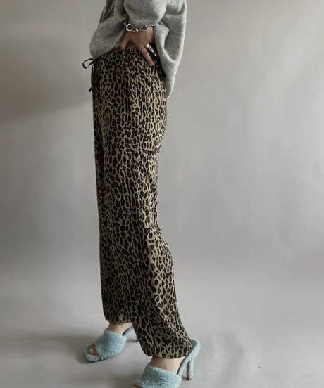 【USED 】Ralph Lauren Silk100% Leopard Patterned Pants/ 240414-033