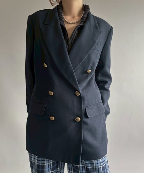 【USED】 Navy Blazer / 251129-012