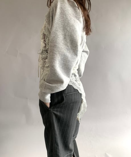 【USED】 Lace Patterned Camisole Leotard Top /241102-026