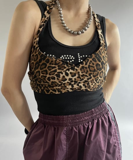 【USED】Leopard Pattered Camisole Top /240907-032