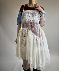 【RE;CIRCLE】RE Crochet Lace Patch work Camisole One-Piece Middle/250731-003