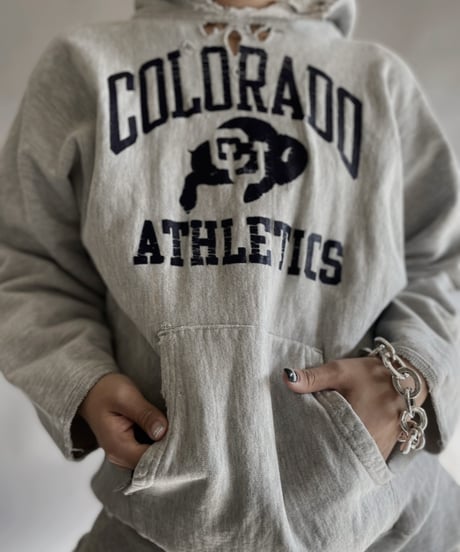 【USED】 Champion Reverse Weave Hoodie 90s "COLORAD ATHLETICS" / 240101-021