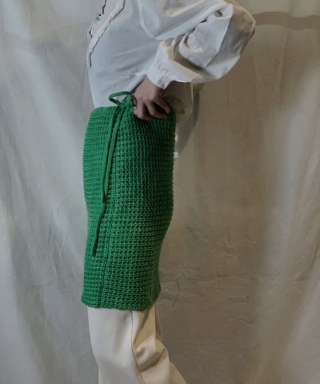 【USED】Crochet Knit Skirt/210217-062