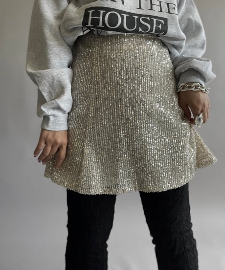 【USED】 Spangle Mini Skirt/ 240914-021