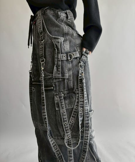 【USED】 TRIPPPRS X-Strap Paint Fog Wash Denim / 251018-009