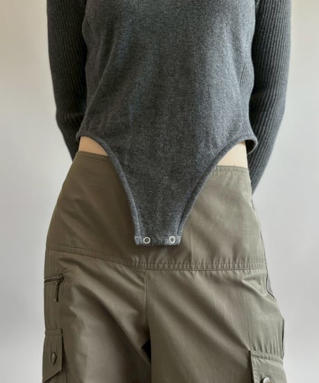 【RE;CIRCLE】 RE Rib Knit Leotard Top / 260416-007